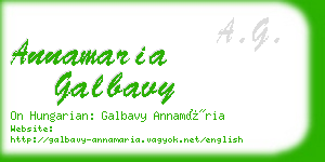 annamaria galbavy business card